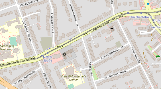 Physiotherapie auf Satellitenbild