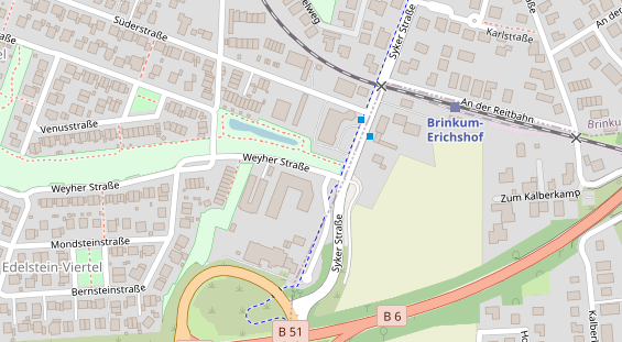 Physiotherapie auf Satellitenbild