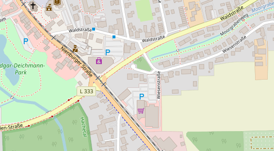 Physiotherapie auf Satellitenbild