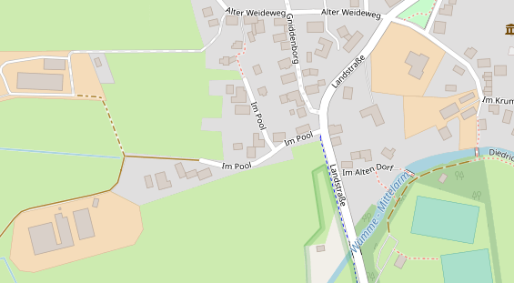 Physiotherapie auf Satellitenbild