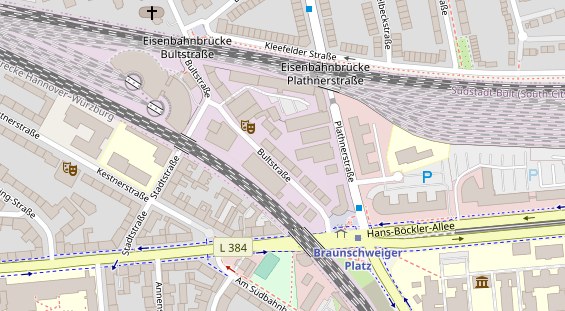 Physiotherapie auf Satellitenbild