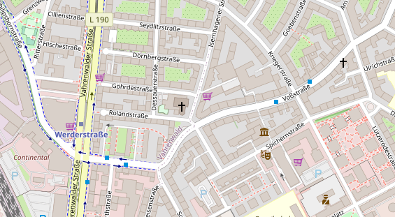 Physiotherapie auf Satellitenbild