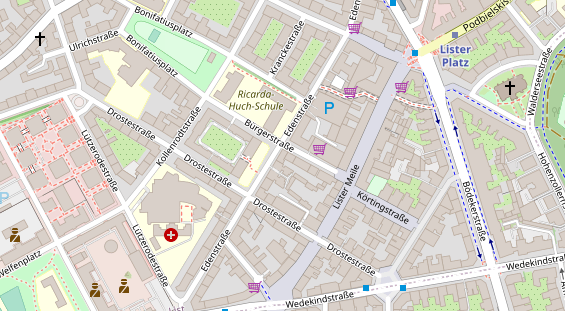 Physiotherapie auf Satellitenbild