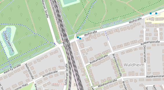 Physiotherapie auf Satellitenbild