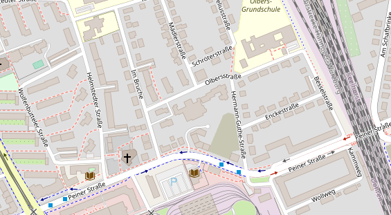 Physiotherapie auf Satellitenbild