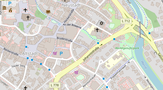 Physiotherapie auf Satellitenbild