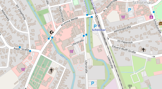 Physiotherapie auf Satellitenbild