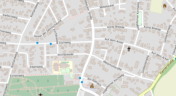 Physiotherapie auf Satellitenbild