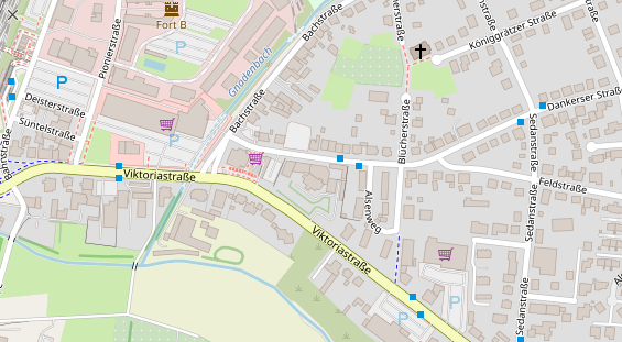 Physiotherapie auf Satellitenbild