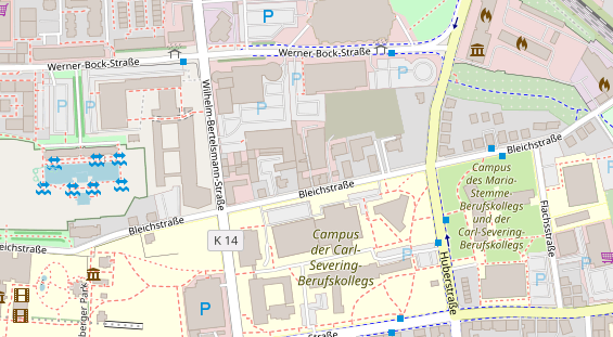 Physiotherapie auf Satellitenbild