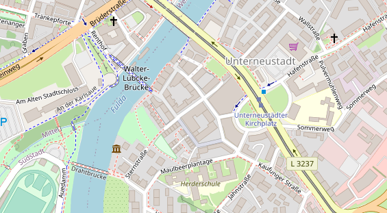 Physiotherapie auf Satellitenbild