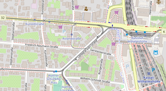 Physiotherapie auf Satellitenbild