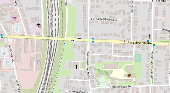 Physiotherapie auf Satellitenbild