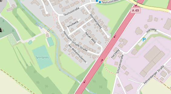 Physiotherapie auf Satellitenbild