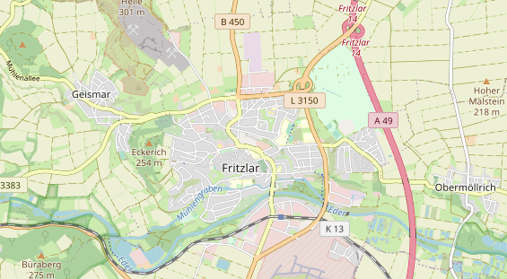 physical therapy on map