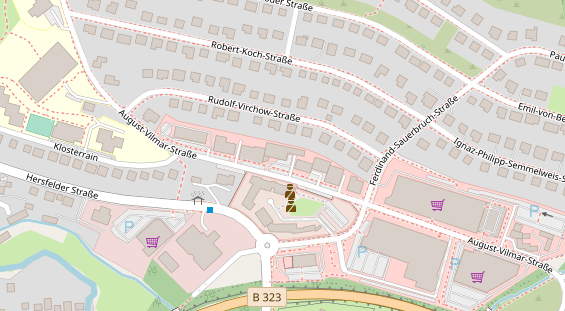 Physiotherapie auf Satellitenbild