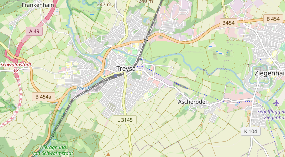 physical therapy on map