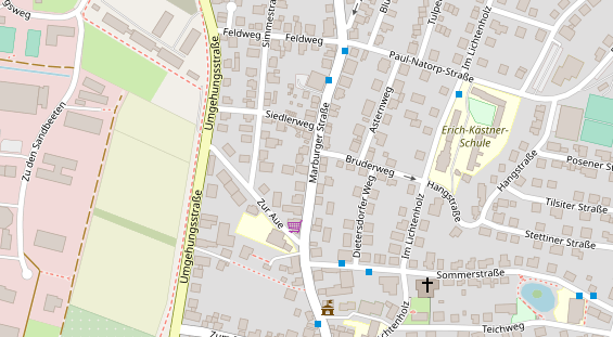 Physiotherapie auf Satellitenbild