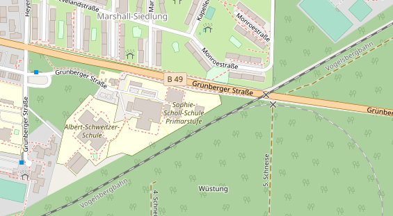 Physiotherapie auf Satellitenbild