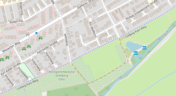 Physiotherapie auf Satellitenbild