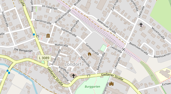 Physiotherapie auf Satellitenbild