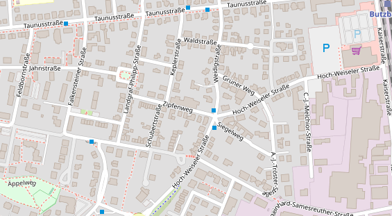 Physiotherapie auf Satellitenbild