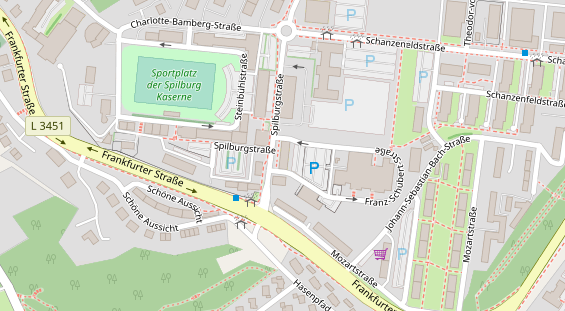 Physiotherapie auf Satellitenbild