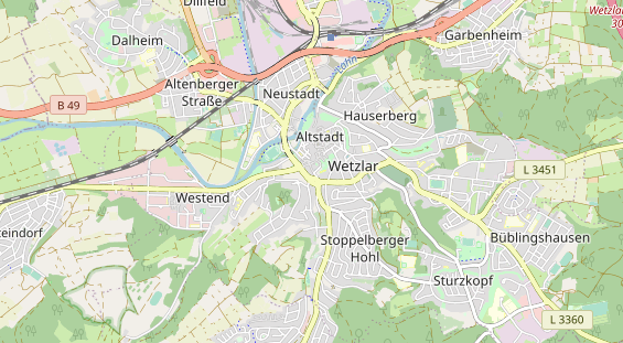 physical therapy on map