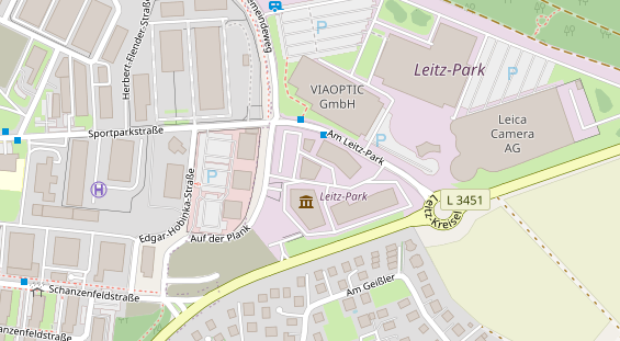 Physiotherapie auf Satellitenbild