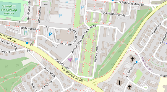 Physiotherapie auf Satellitenbild