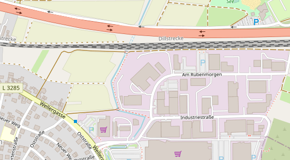Physiotherapie auf Satellitenbild
