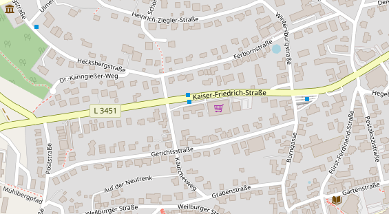 Physiotherapie auf Satellitenbild