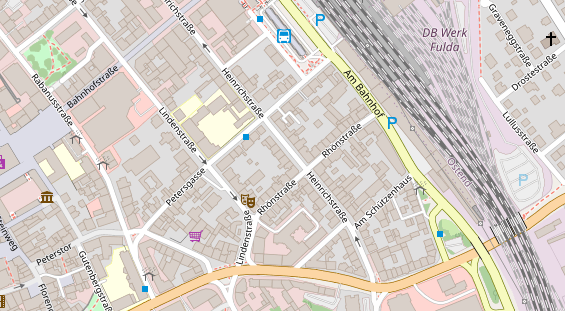 Physiotherapie auf Satellitenbild