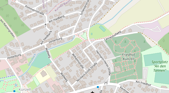 Physiotherapie auf Satellitenbild