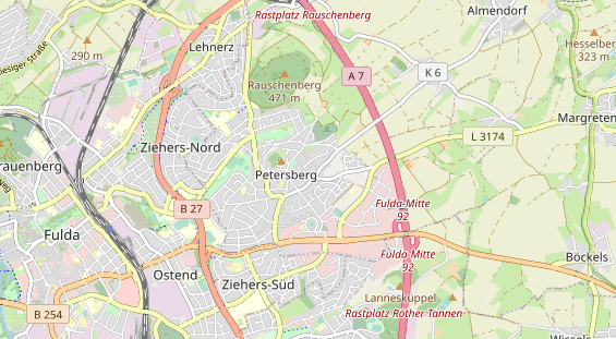 physical therapy on map