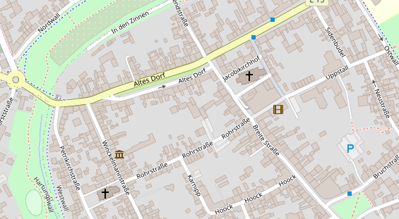 Physiotherapie auf Satellitenbild