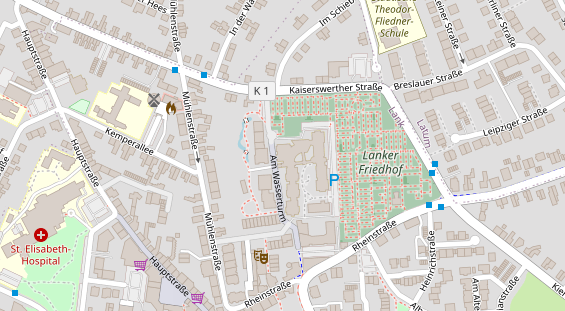 Physiotherapie auf Satellitenbild