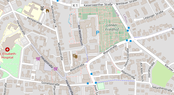 Physiotherapie auf Satellitenbild