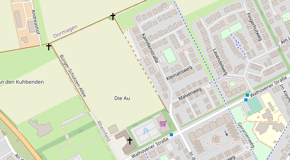 Physiotherapie auf Satellitenbild