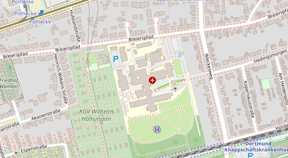 Physiotherapie auf Satellitenbild