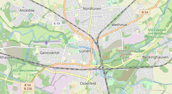 physical therapy on map