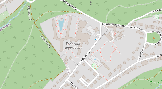 Physiotherapie auf Satellitenbild
