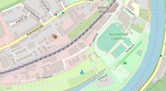 Physiotherapie auf Satellitenbild