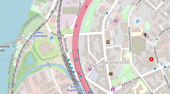 Physiotherapie auf Satellitenbild