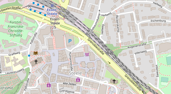 Physiotherapie auf Satellitenbild