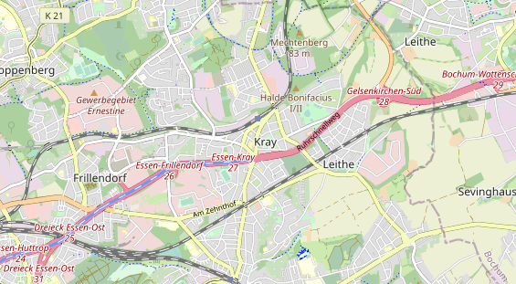 physical therapy on map