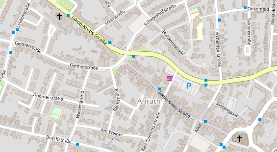 Physiotherapie auf Satellitenbild