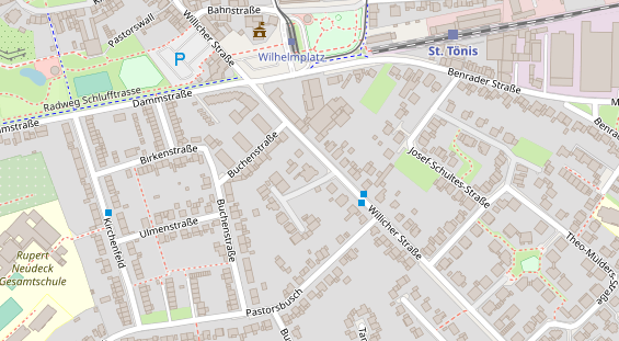 Physiotherapie auf Satellitenbild