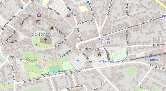 Physiotherapie auf Satellitenbild