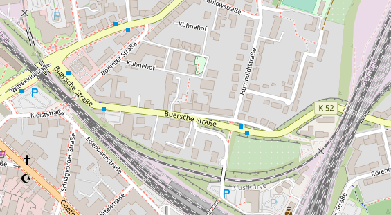 Physiotherapie auf Satellitenbild